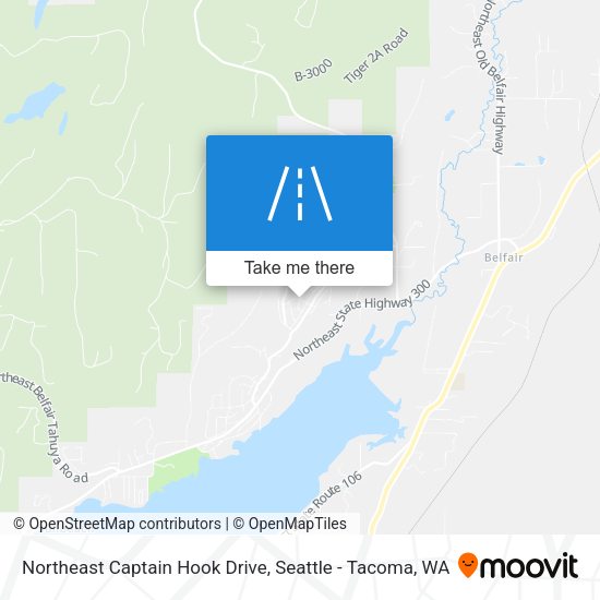 Northeast Captain Hook Drive map