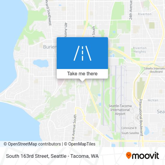 South 163rd Street map