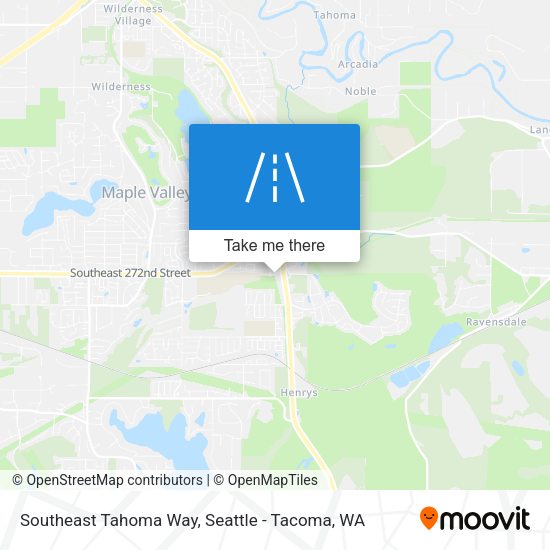 Southeast Tahoma Way map