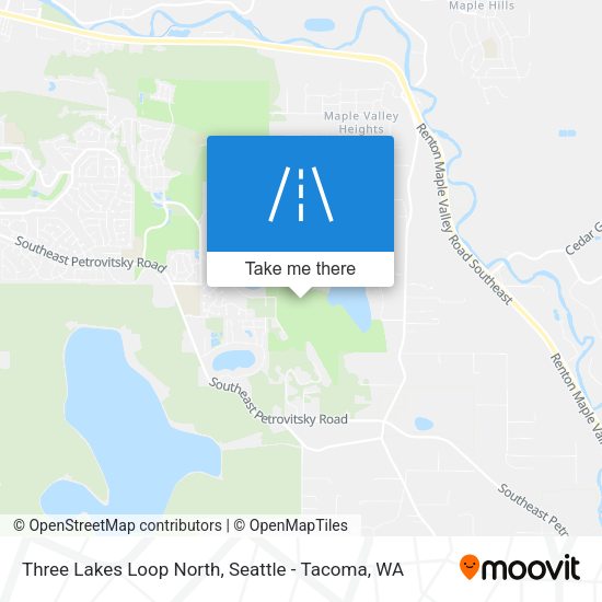 Three Lakes Loop North map