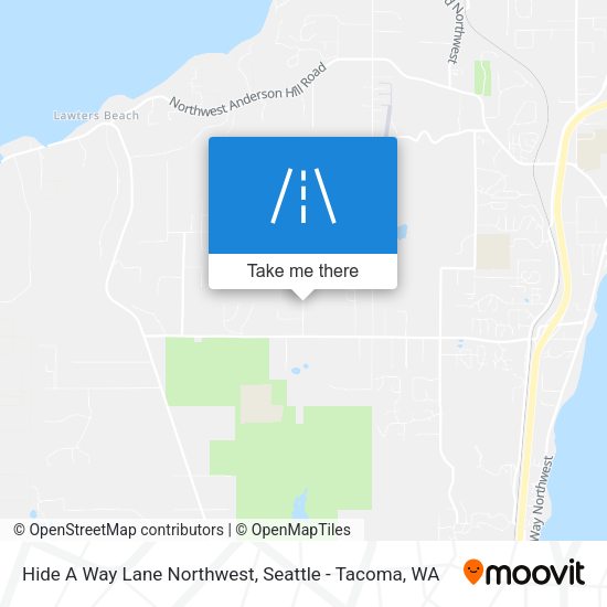 Hide A Way Lane Northwest map