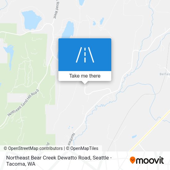 Northeast Bear Creek Dewatto Road map
