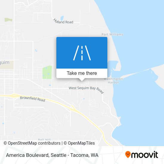 America Boulevard map