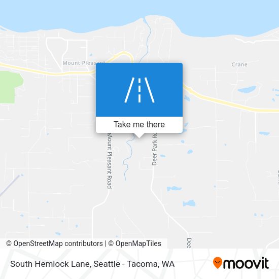 South Hemlock Lane map