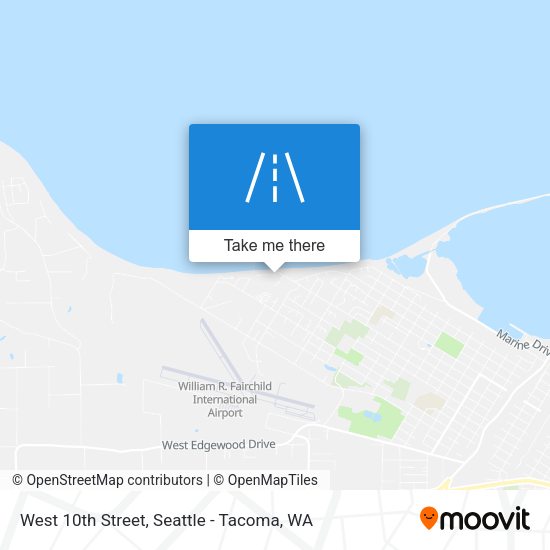 West 10th Street map