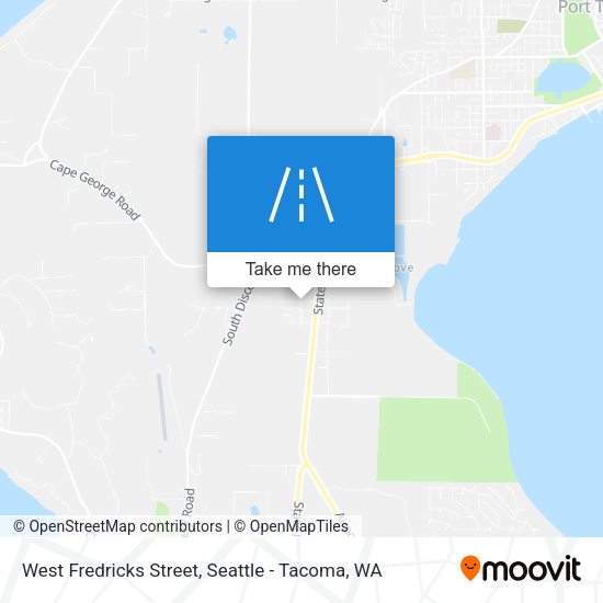 West Fredricks Street map