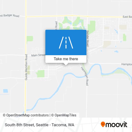 South 8th Street map