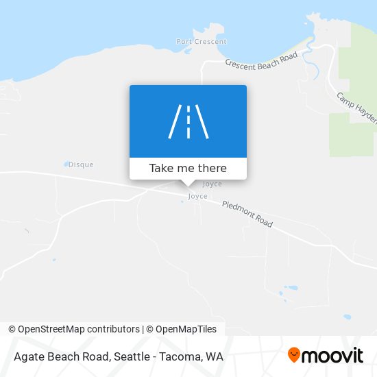 Agate Beach Road map