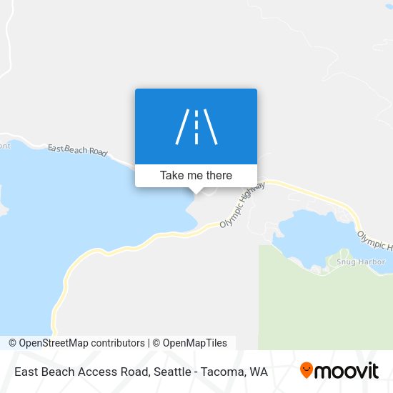 East Beach Access Road map