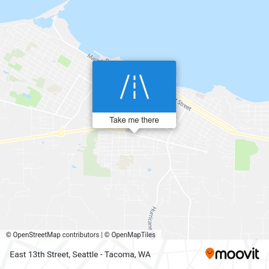 East 13th Street map