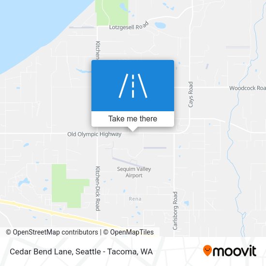Cedar Bend Lane map