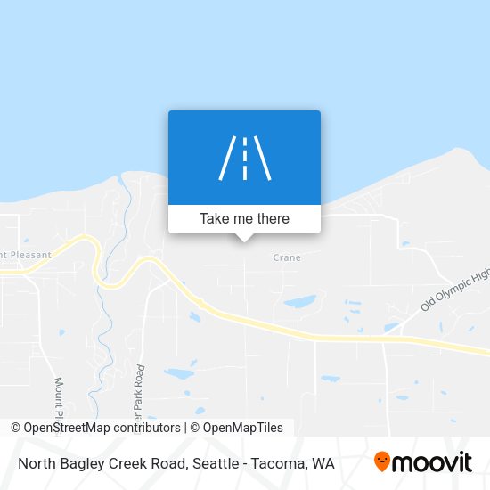 North Bagley Creek Road map