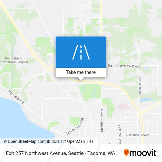 Mapa de Exit 257 Northwest Avenue