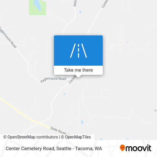 Center Cemetery Road map