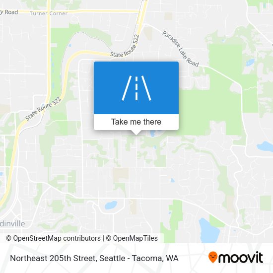 Northeast 205th Street map