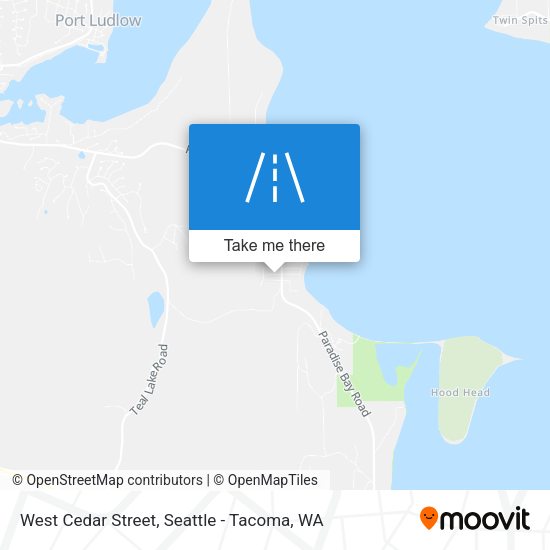 West Cedar Street map