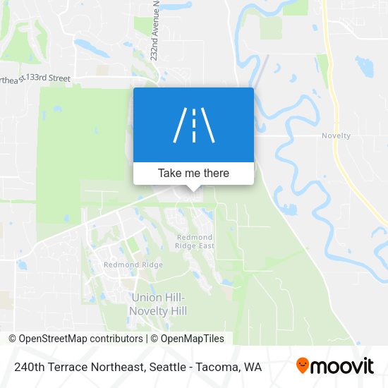 240th Terrace Northeast map
