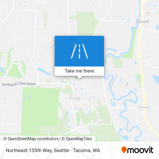 Northeast 135th Way map