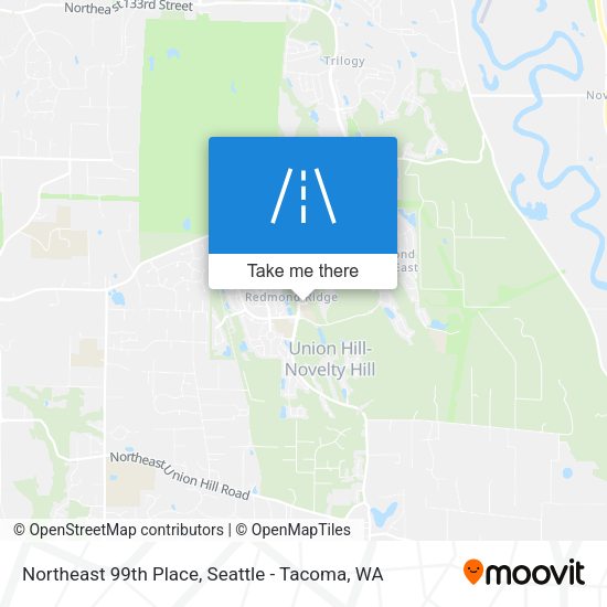 Northeast 99th Place map