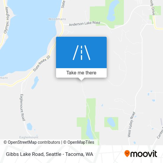 Gibbs Lake Road map