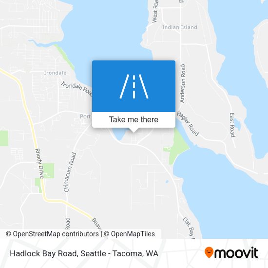 Hadlock Bay Road map