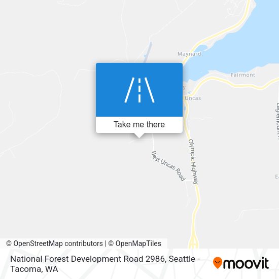 National Forest Development Road 2986 map