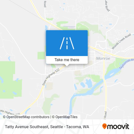 Tatty Avenue Southeast map