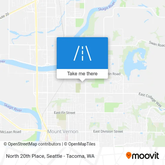 North 20th Place map