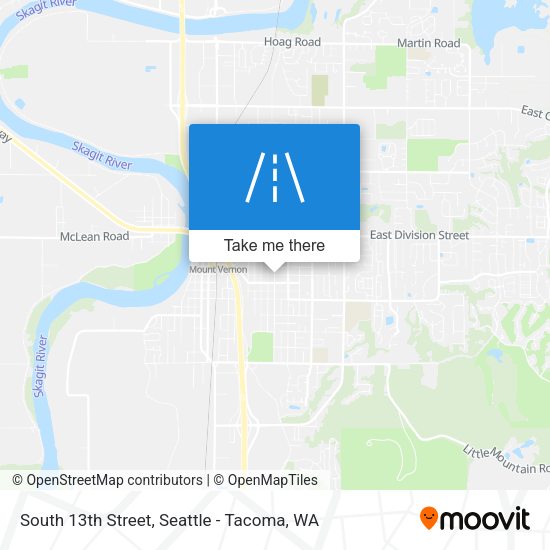 South 13th Street map