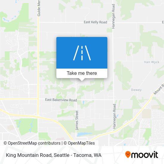 King Mountain Road map