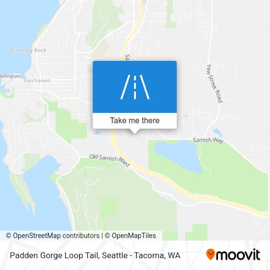 Mapa de Padden Gorge Loop Tail
