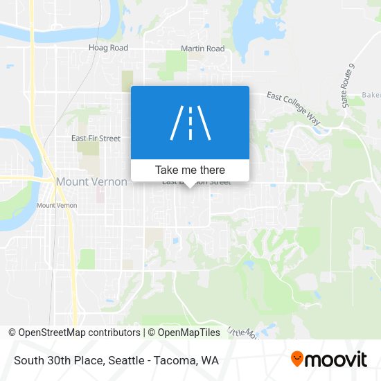 South 30th Place map