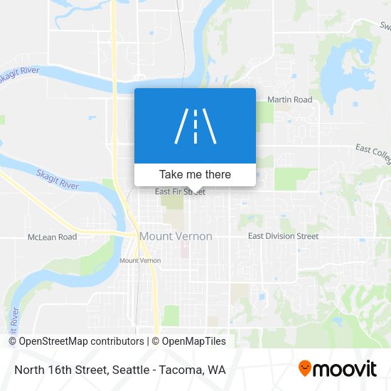 North 16th Street map