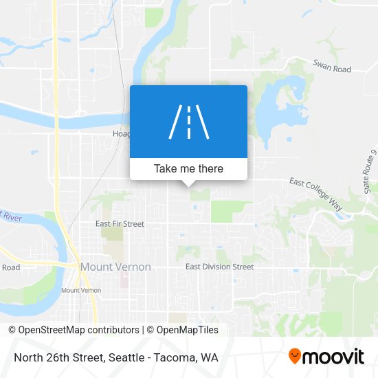 North 26th Street map