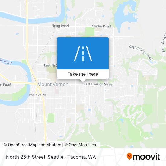 North 25th Street map