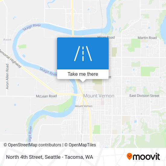 North 4th Street map