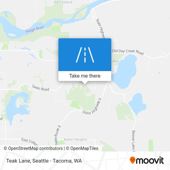 Teak Lane map