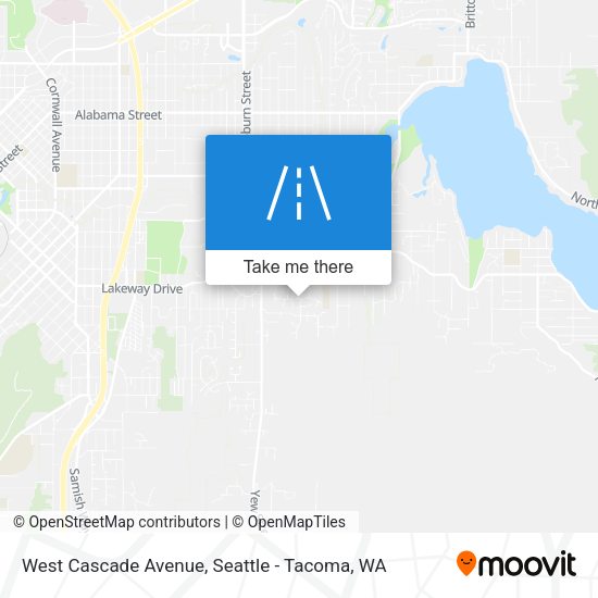 West Cascade Avenue map