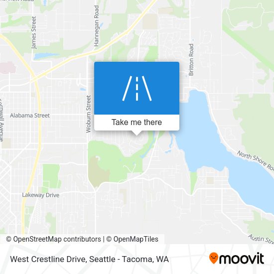 Mapa de West Crestline Drive