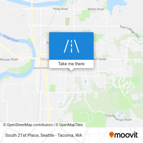 South 21st Place map