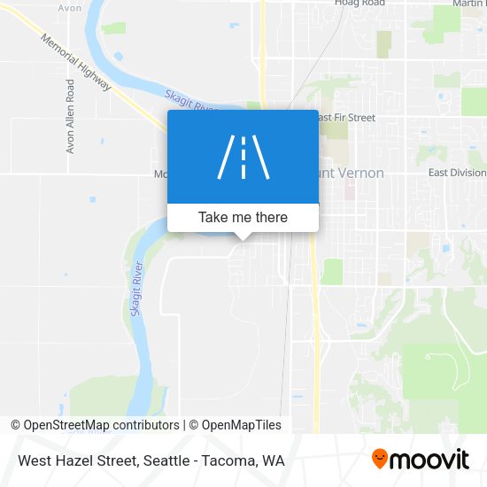 West Hazel Street map