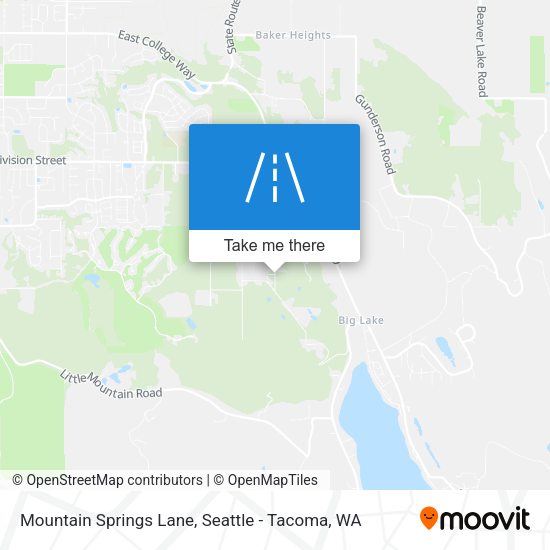 Mountain Springs Lane map