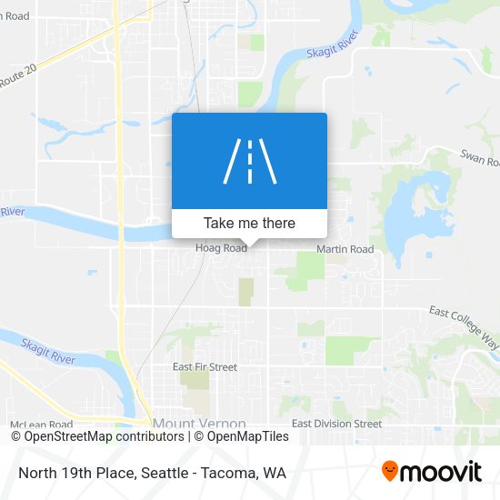 North 19th Place map