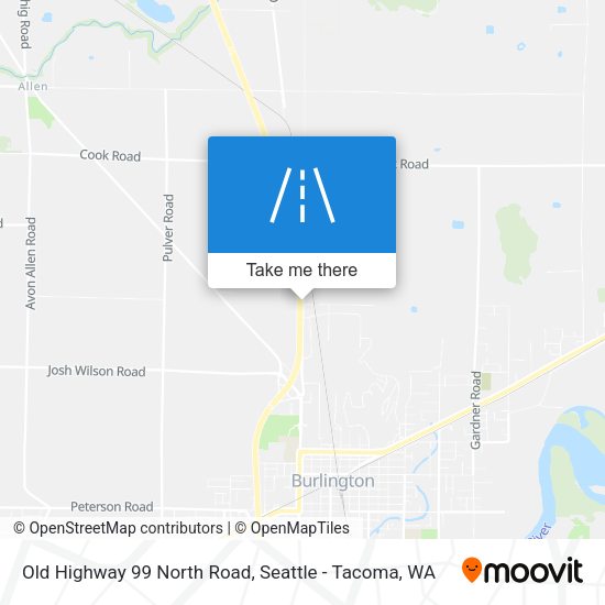 Old Highway 99 North Road map
