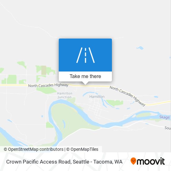 Crown Pacific Access Road map