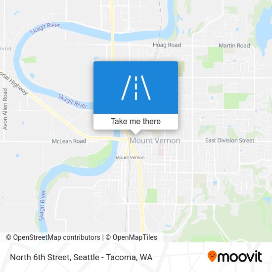 North 6th Street map