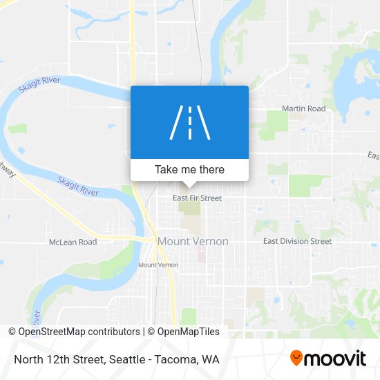 North 12th Street map
