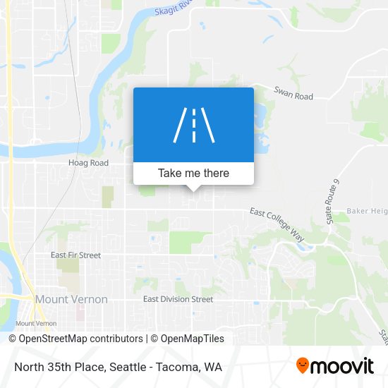 North 35th Place map