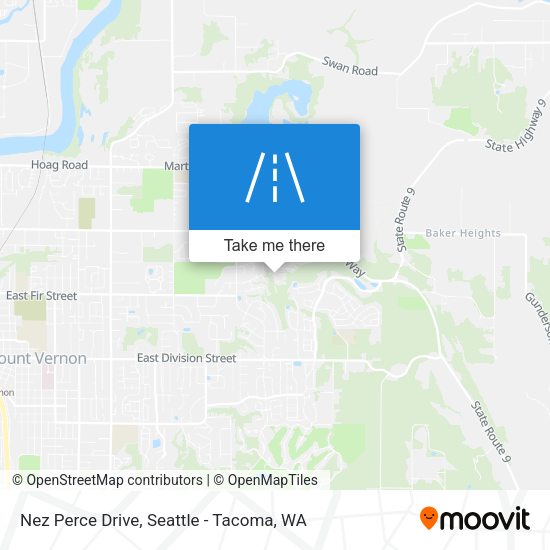 Nez Perce Drive map