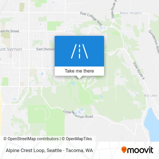 Alpine Crest Loop map